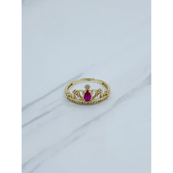 ❤️ 10k gold crown ring ❤️ Sweet 15 ring Size 7.5 ❤️ - Picture 3 of 6